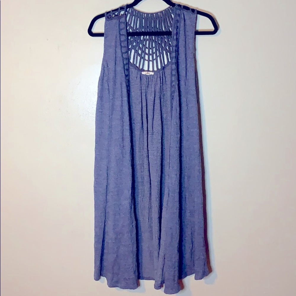 Mystree Long Open Vest Cardigan M/L